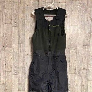 Gray Weatherproof Snow Bibs - Size Youth 5